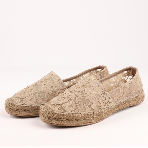 Dolce & Gabbana Embroidery Flower Pattern Lace Espadrilles